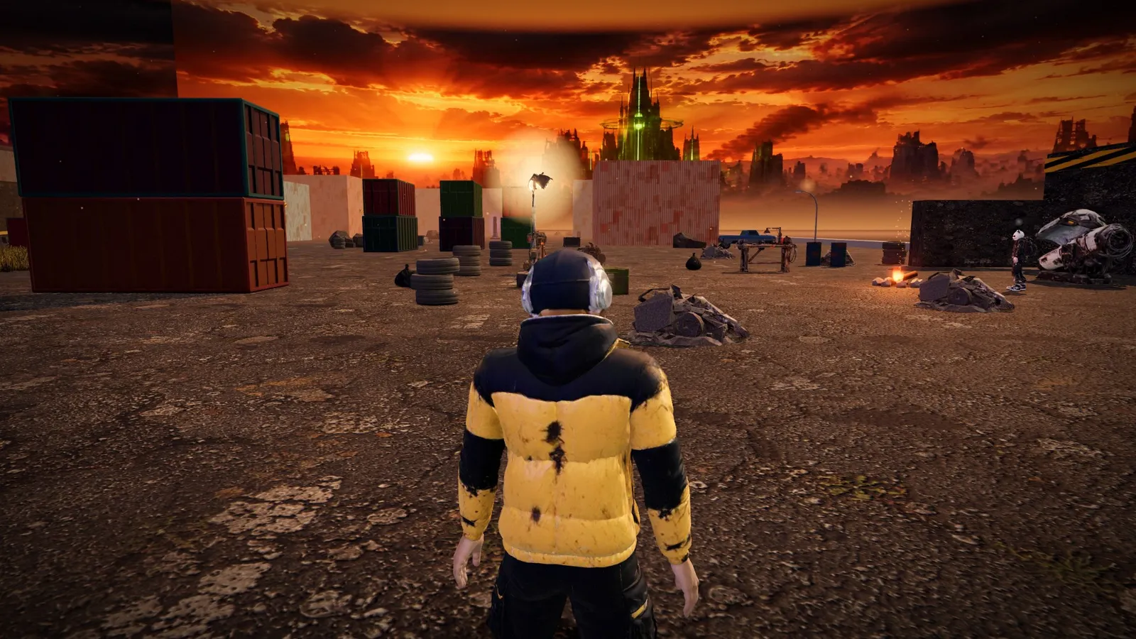 Madox at the docks shelter at dusk